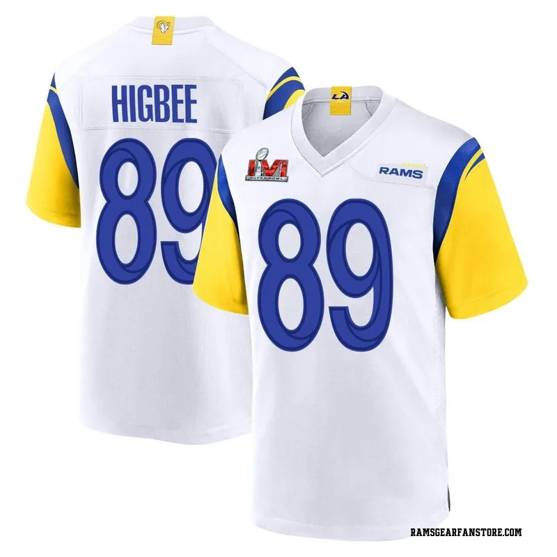 Men's Nike Los Angeles Rams Tyler Higbee White Super Bowl LVI Bound Jersey  - Game