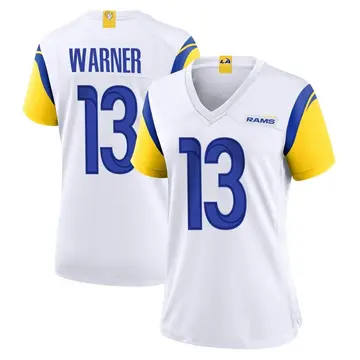 Men's Nike Kurt Warner Royal Los Angeles Rams Game Retired Player Jersey