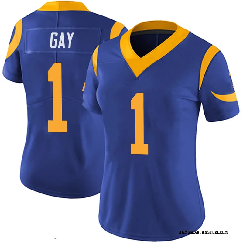 Women's Nike Los Angeles Rams Matt Gay Royal 100th Vapor Jersey