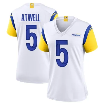 TUTU ATWELL SIGNED LA RAMS BONE WHITE NIKE JERSEY W/INSCRIPTIONS BECKE