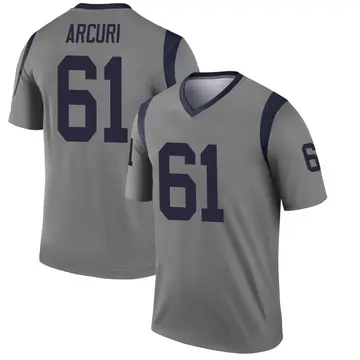 AJ Arcuri Men's Nike Los Angeles Rams Bone Custom Game Jersey