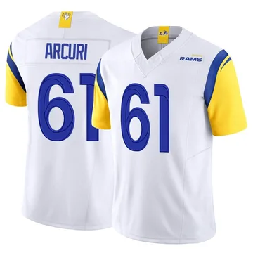 AJ Arcuri Men's Nike Los Angeles Rams Bone Custom Game Jersey - Yahoo  Shopping