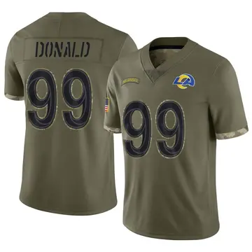 Aaron Donald Los Angeles Rams Nike Youth 2022 Salute To Service Player  Limited Jersey - Olive