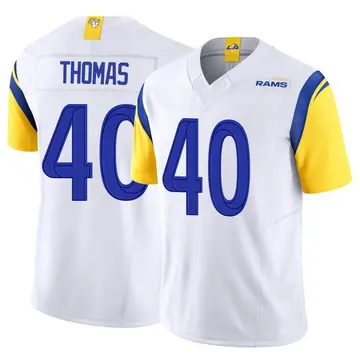 Alaric Jackson Men's Nike White Los Angeles Rams Alternate Custom Jersey Size: Small