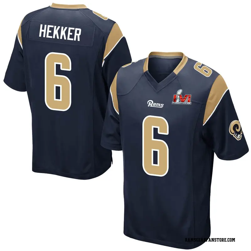 Nike Los Angeles Rams No6 Johnny Hekker Navy Blue Team Color Youth Stitched NFL Vapor Untouchable Limited Jersey