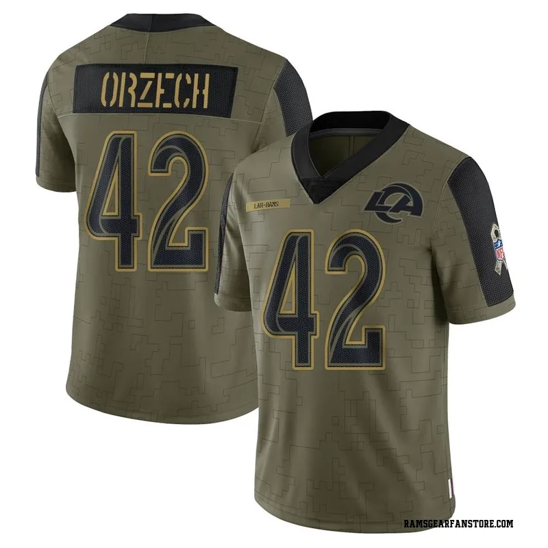 Youth Nike Los Angeles Rams Matthew Orzech Olive 2021 Salute To