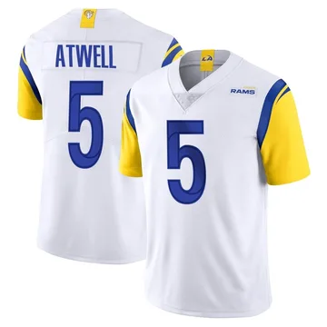 TUTU ATWELL SIGNED LA RAMS BONE WHITE NIKE JERSEY W/INSCRIPTIONS BECKE